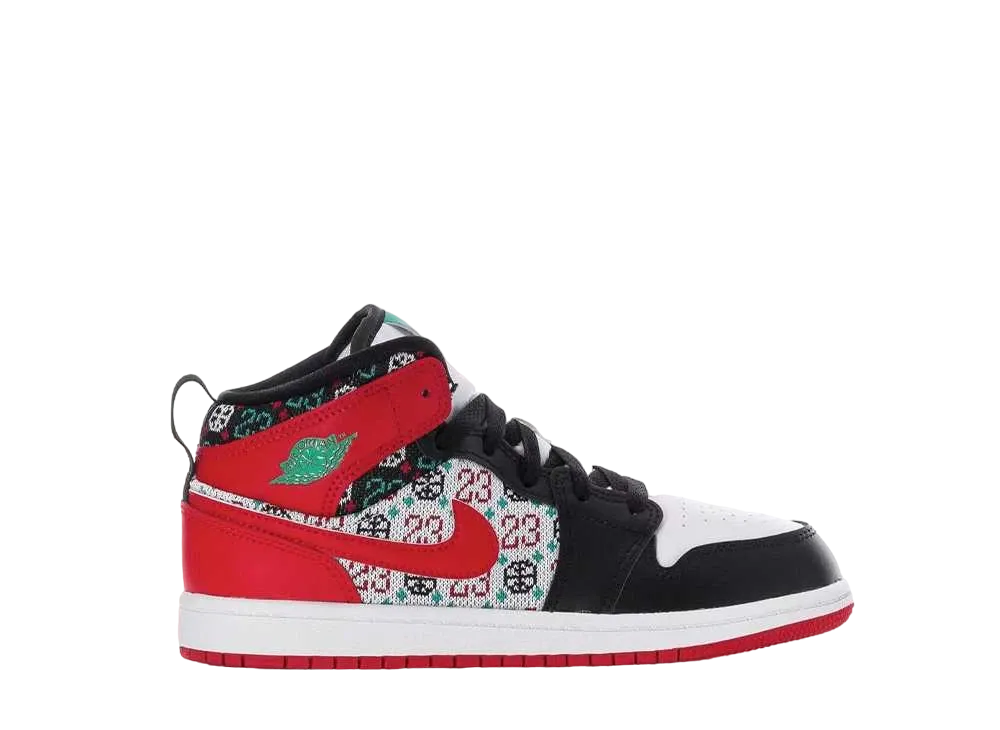 ナイキ PS エアジョーダン1 ミッド SE "アグリー クリスマス スウェット"(キッズ)