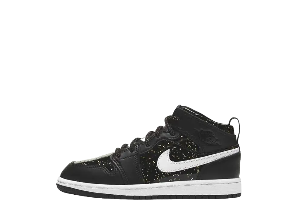 Nike PS Jordan 1 Mid SE "Black Glitter"