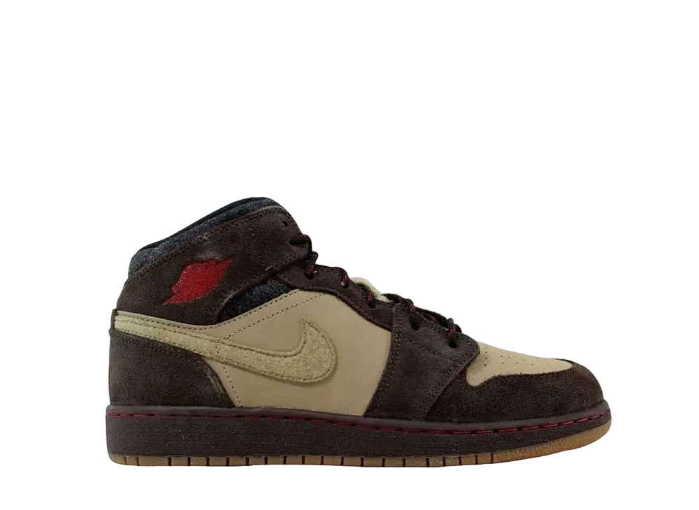 ナイキ GS エアジョーダン1 ミッド プレミアム "バロック ブラウン"