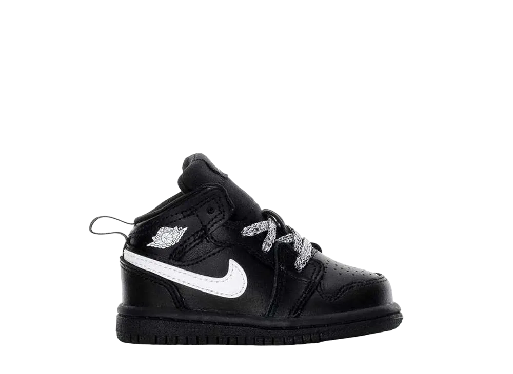 Nike TD Jordan 1 Mid "Black/White Speckle"