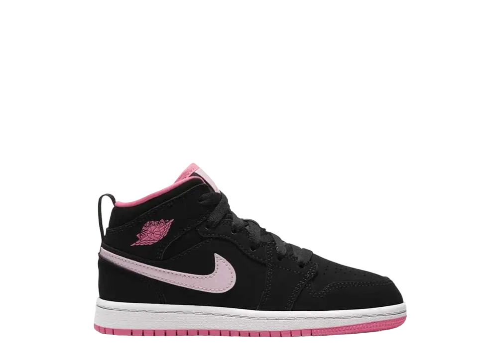 Nike PS Jordan 1 Mid "Black/Digital Pink"