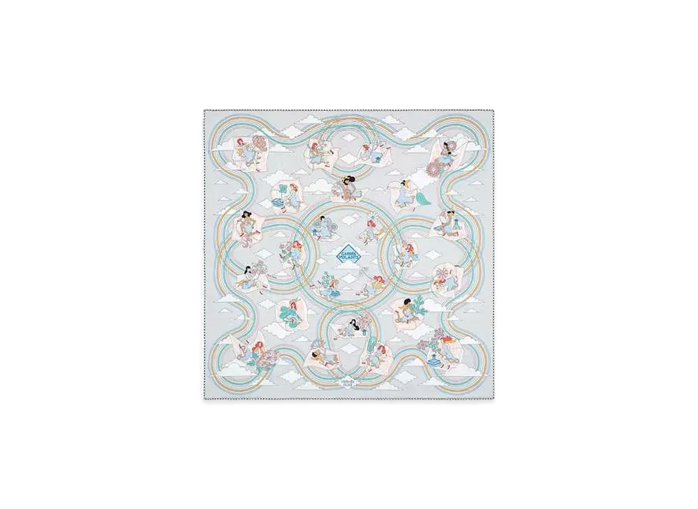 Hermes Carres Volants Scarf 70 "Gris Perle/Rose Poudre"