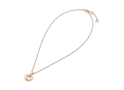 BVLGARI Bvlgari Necklace Diamond Mother Of Pearl White "Pink Gold"