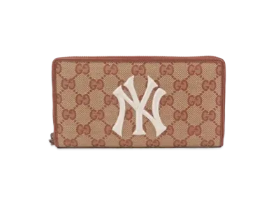 GUCCI x NY Yankees GG Canvas Zip Around Wallet