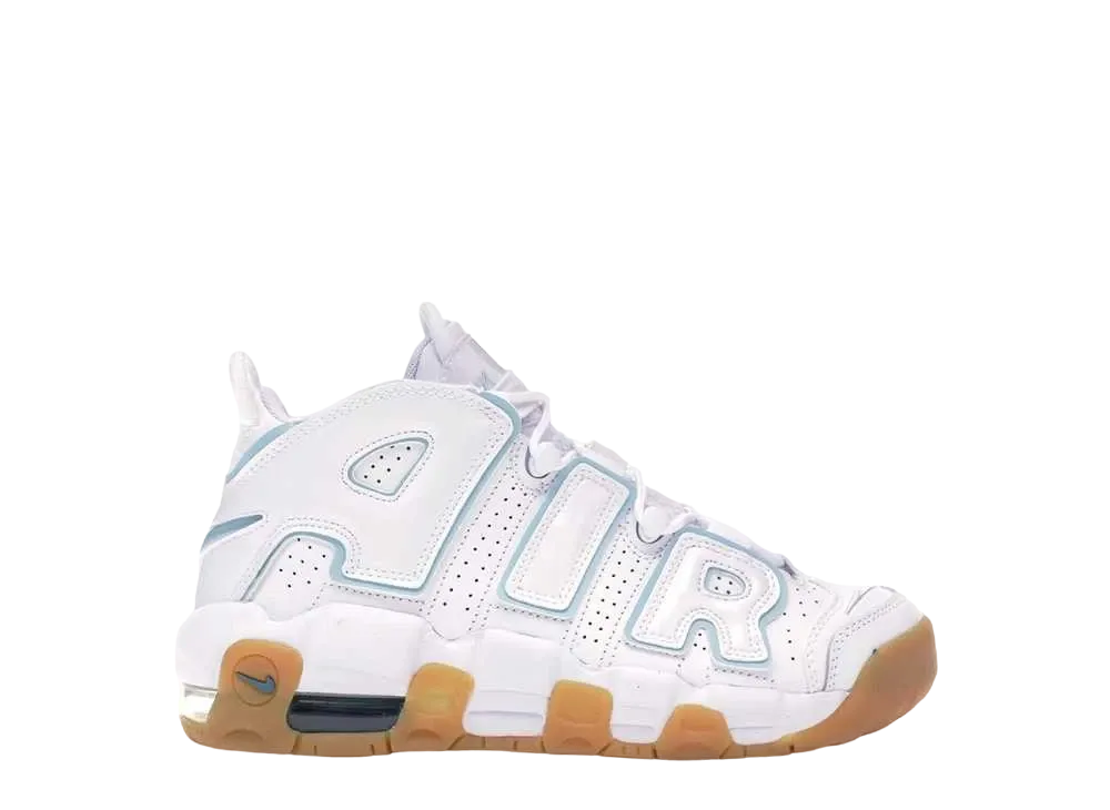 靴 NIKE AIR MORE UPTEMPO GS White Aqua Gum NIKE AIR MORE UPTEMPO GS