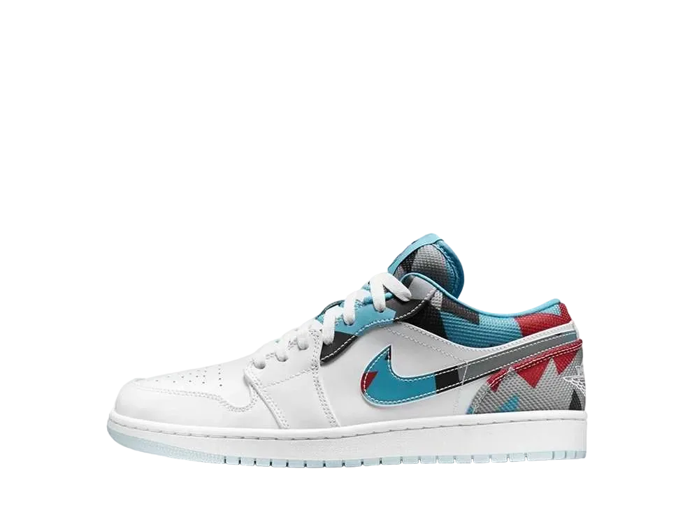 ナイキ エアジョーダン1 レトロ ロー N7 "ホワイト/ダーク ターコイズ ブラック アイス キューブ ブルー"