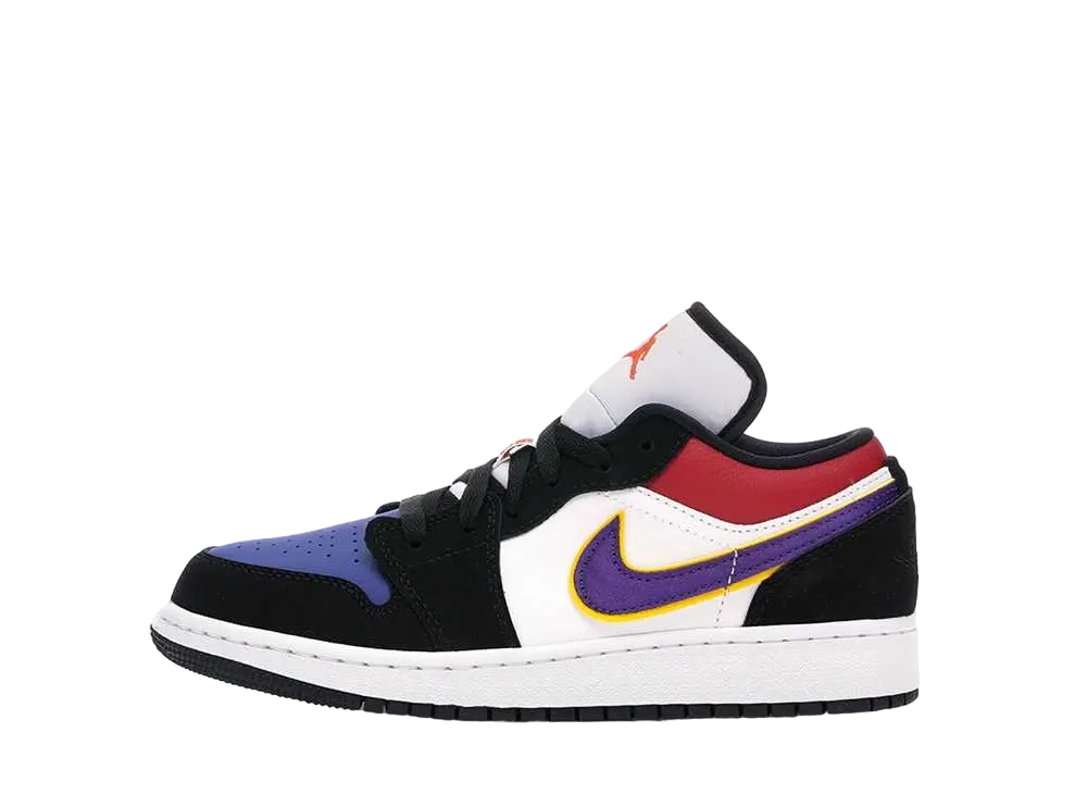 ナイキ GS エアジョーダン1 ロー レイカーズ トップ3 "ブラック/フィールド パープル ホワイト"