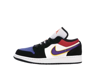 Nike GS Air Jordan 1 Low Lakers Top 3 "Black/Field Purple White"