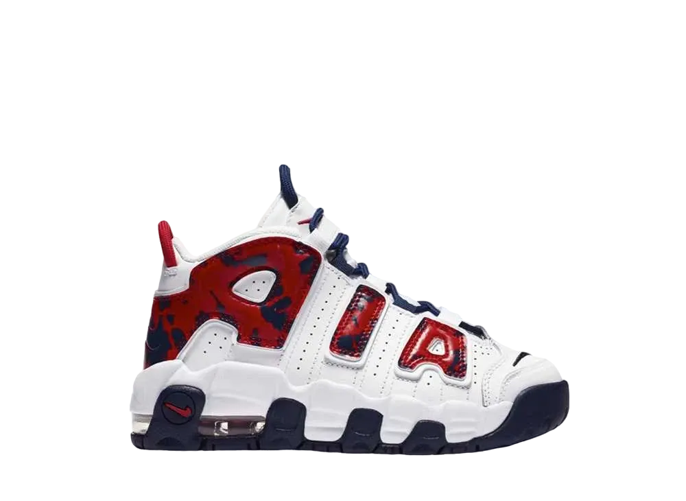 ナイキ PS エアモアアップテンポ "レッド/ネイビーカモ"(キッズ)