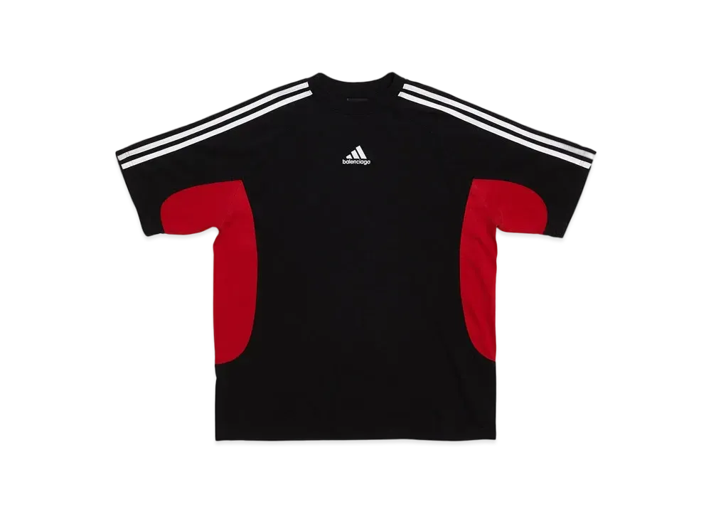 adidas BALENCIAGA Men's T-Shirt Medium Fit "Black/Red"
