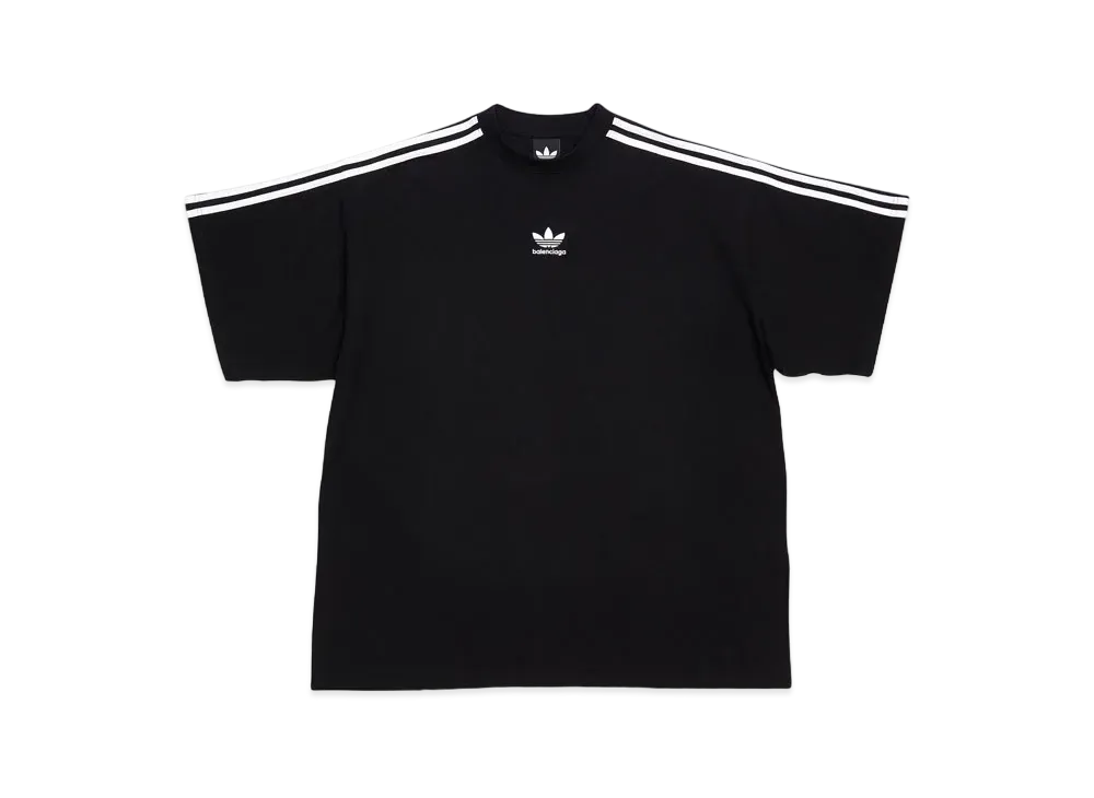 アディダス バレンシアガ Tシャツ オーバーサイズド "ブラック"