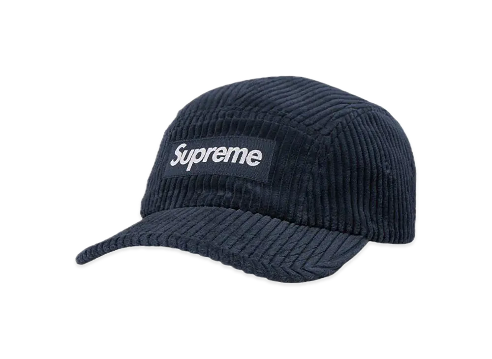 Supreme Corduroy Camp Cap "Light Navy"