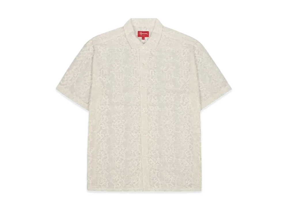 Supreme Chainstitch Chiffon S/S Shirt "White"