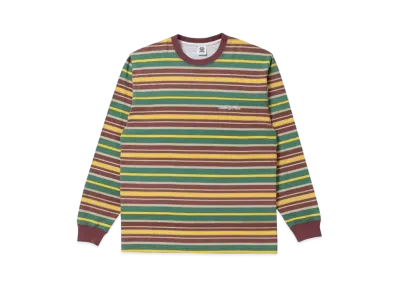 BlackEyePatch Royal Script Bordered L/S Tee "Mauve/Green"