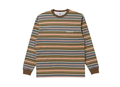 BlackEyePatch Royal Script Bordered L/S Tee "Blue/Brown"