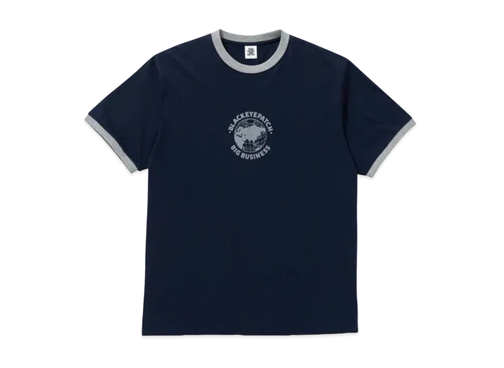 BlackEyePatch Big Buisiness Ringer Tee "Navy"