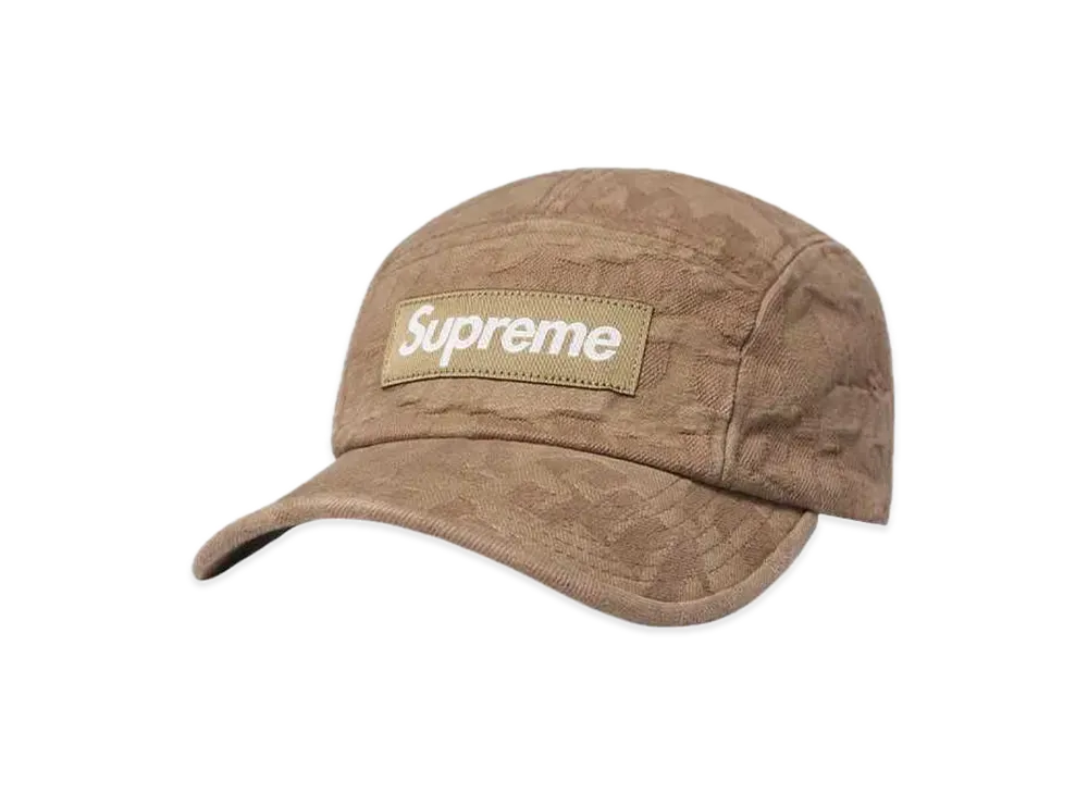 Supreme Fat Tip Jacquard Denim Camp Cap "Olive"