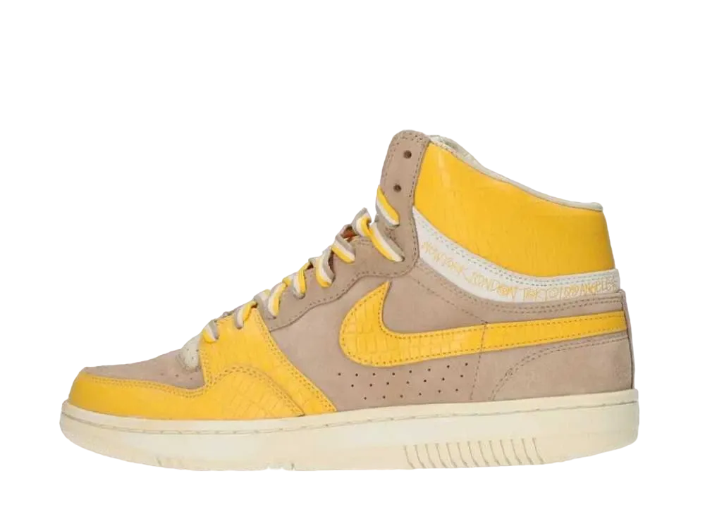Stussy × Nike Court Force High "Beige/Yellow"