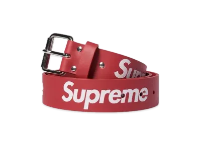 Supreme Repeat Leather Belt "Red" (22SS)