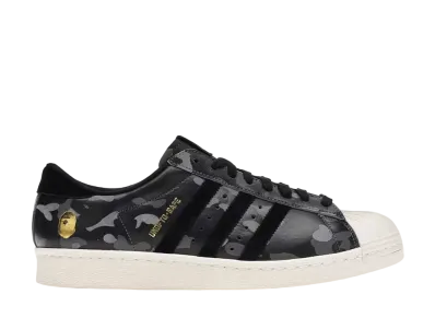 UNDEFEATED × A BATHING APE × adidas Superstar 80s "Black Camo"