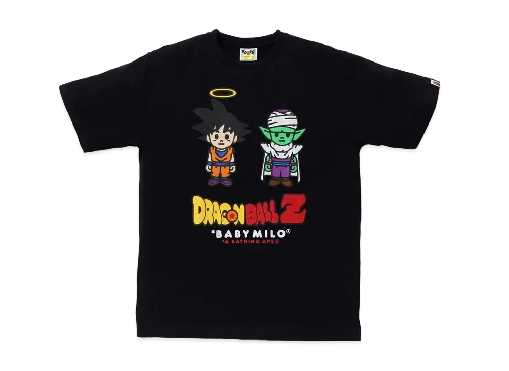 A BATHING APE x DRAGON BALL Z Son Goku & Piccolo Baby Milo Tee "Black"