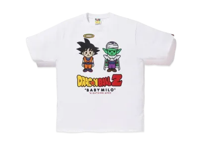 A BATHING APE x DRAGON BALL Z Son Goku & Piccolo Baby Milo Tee "White"