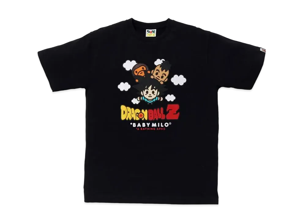 A BATHING APE x DRAGON BALL Z Son Goku & Uub Baby Milo Tee "Black"