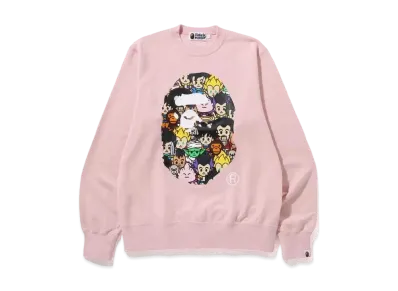 A BATHING APE x DRAGON BALL Z Ape Head Crewneck "Pink"
