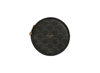 CELINE Coin Purse In Triomphe Canvas "Black"