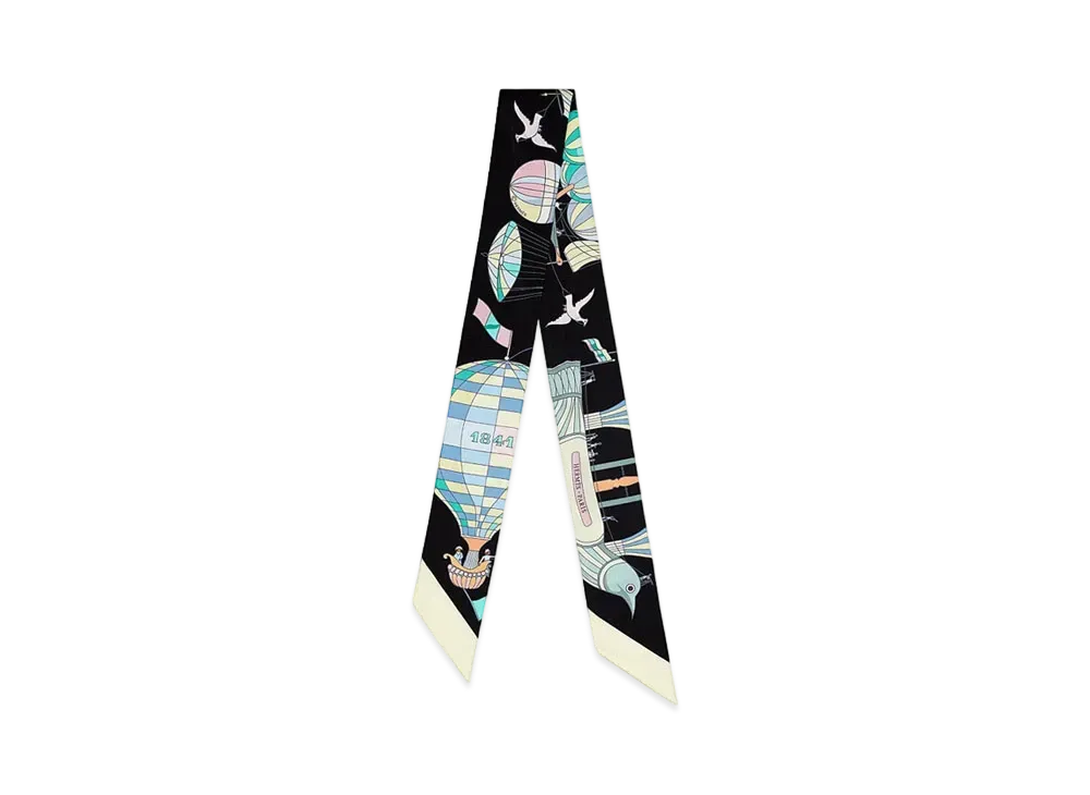 Hermes Les Folies du Ciel Twilly "Noir/Jaune Soufre/Multicolore"