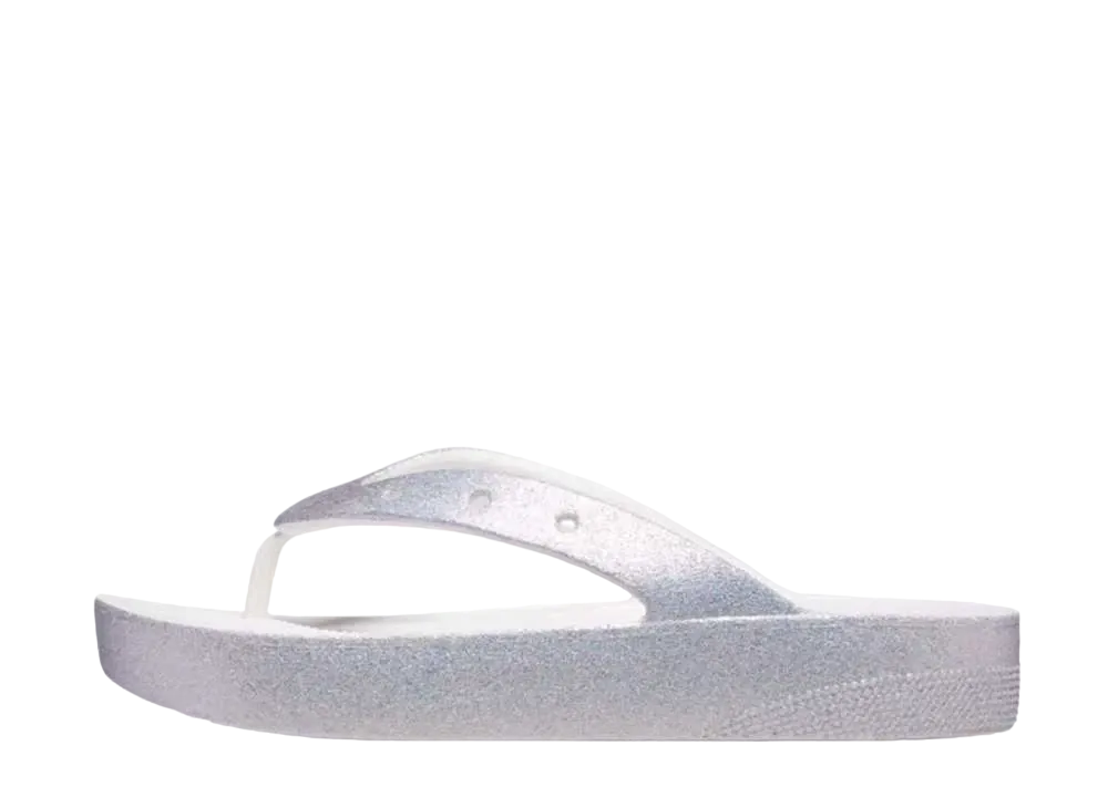 クロックス クラシック プラットフォーム グリッター フリップ