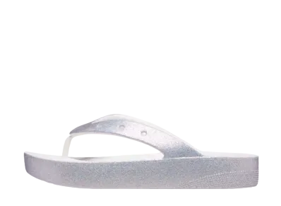 クロックス クラシック プラットフォーム グリッター フリップ