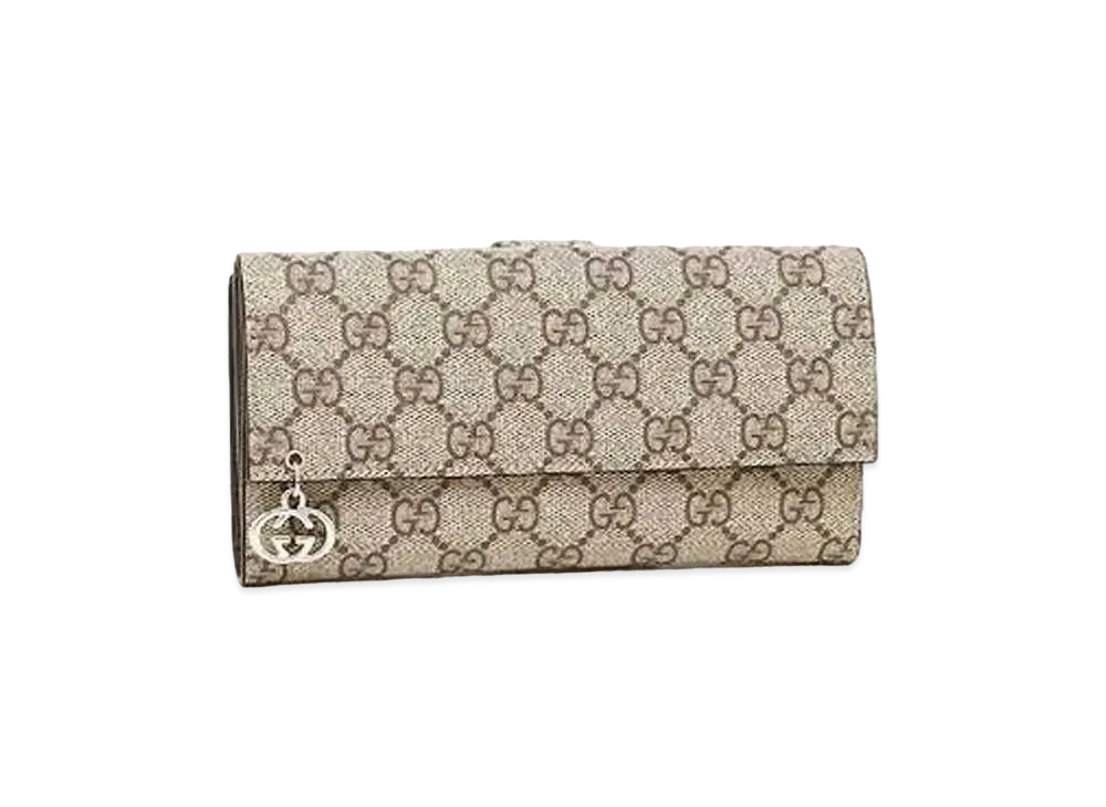 GUCCI GG Plus Long Wallet "Beige/Ebony"