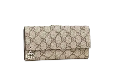 GUCCI GG Plus Long Wallet "Beige/Ebony"