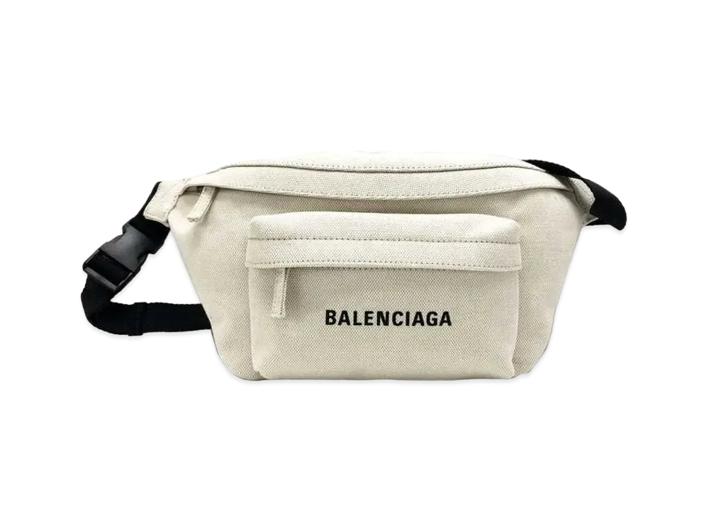 BALENCIAGA Everyday Canvas Belt Bag "White"