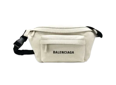 BALENCIAGA Everyday Canvas Belt Bag "White"