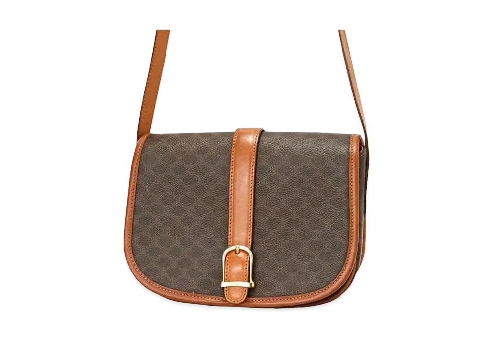 CELINE Macadam Shoulder Bag "Brown"