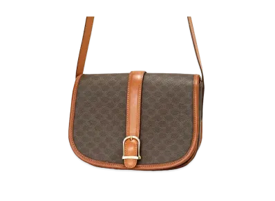 CELINE Macadam Shoulder Bag "Brown"