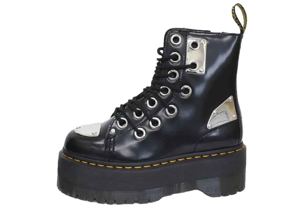 Dr.Martens Women's Jadon Max Rebel Leather Boots "Black"