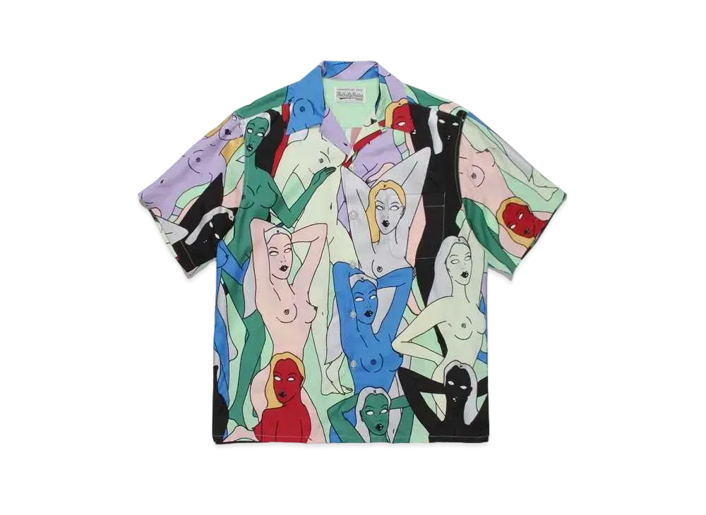WACKO MARIATENGOKUTOKYOHYAKUJOEZU HAWAIIAN SHIRT #1 "Mint"