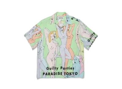 WACKO MARIA TENGOKUTOKYOHYAKUJOEZU HAWAIIAN SHIRT #2 "Light Green"