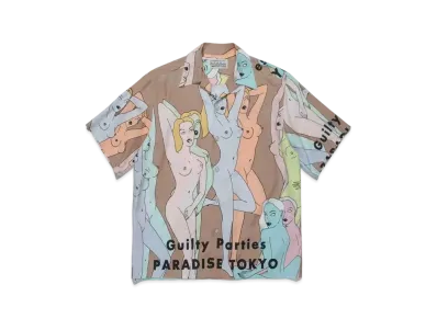 WACKO MARIA TENGOKUTOKYOHYAKUJOEZU HAWAIIAN SHIRT #2 "Beige"