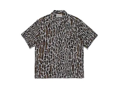 WACKO MARIA LEOPARD OPEN COLLAR SHIRT "Grey"
