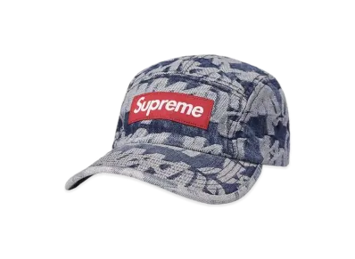 Supreme Fat Tip Jacquard Denim Camp Cap "Blue"