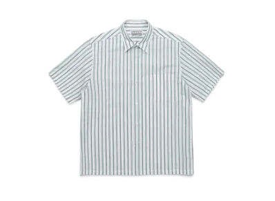 WACKO MARIA STRIPED REGULAR COLLAR SHIRT "Green"