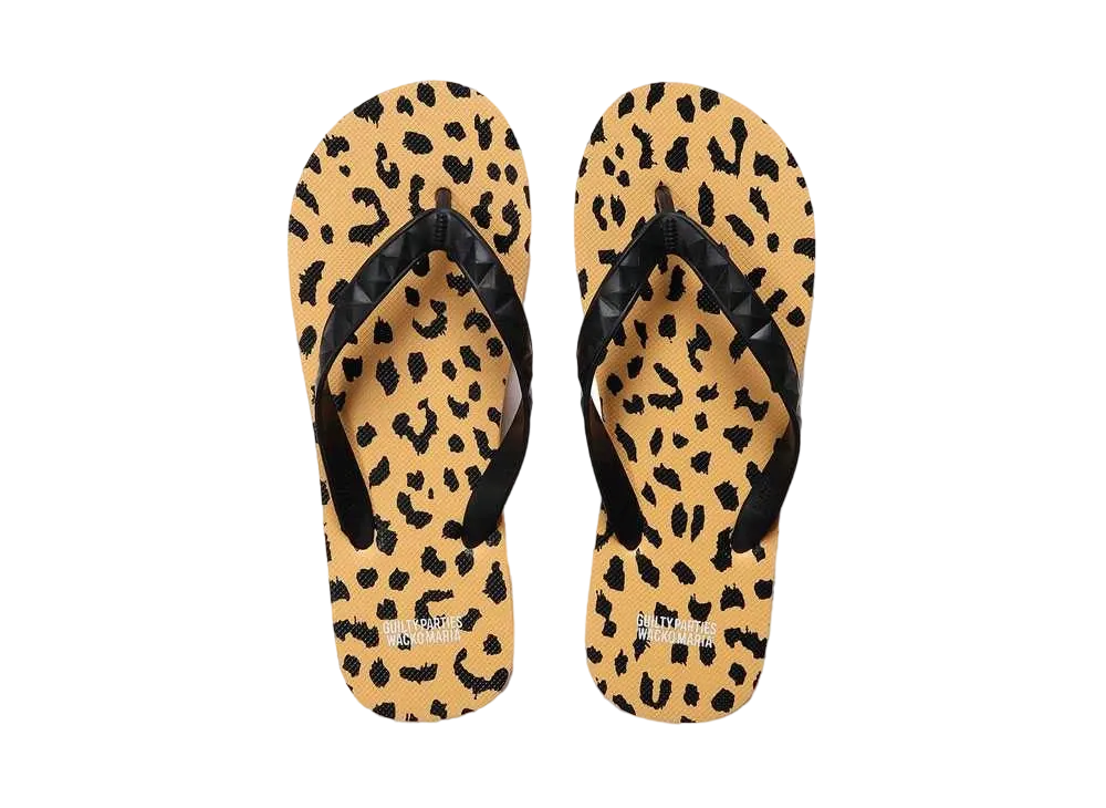 WACKO MARIA HAYN / LEOPARD BEACH SANDALS "Orange"