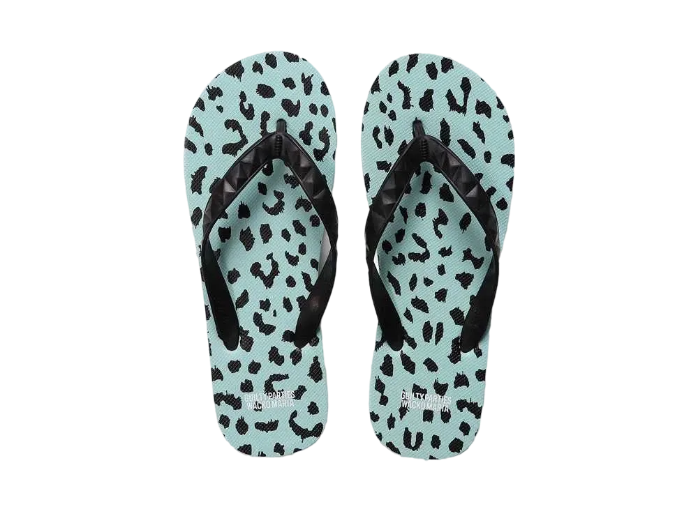 WACKO MARIA HAYN / LEOPARD BEACH SANDALS "Blue"