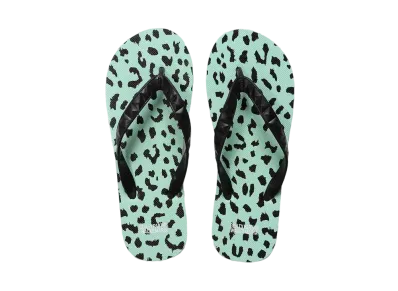 WACKO MARIA HAYN / LEOPARD BEACH SANDALS "Green"