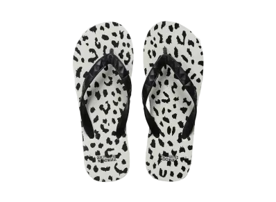 WACKO MARIA HAYN / LEOPARD BEACH SANDALS "White"