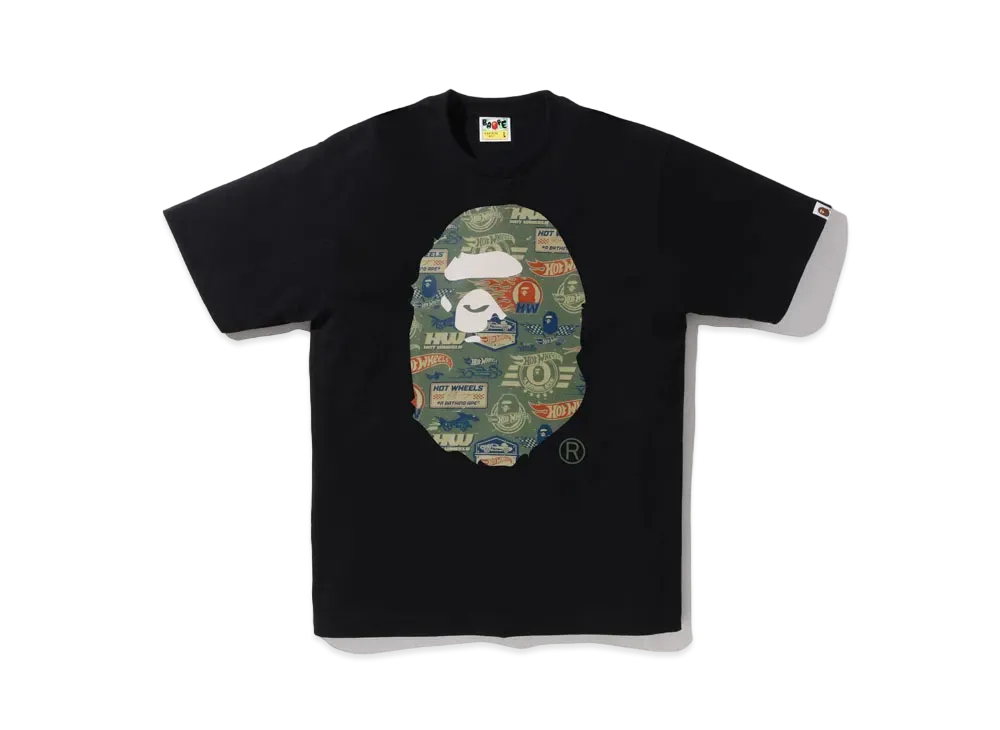 A BATHING APE x HOT WHEELS APE HEAD TEE "Black"